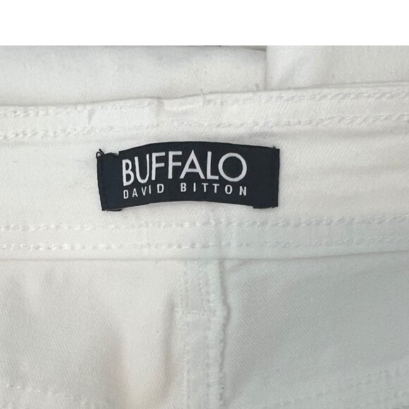 NWT Buffalo Womens 14 David Bitton Brigette High Rise Wide Leg Crop Pants White - Picture 6 of 11